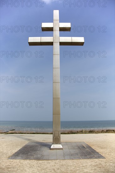 The Cross of Lorraine monument at Juno Beach, Normandy.