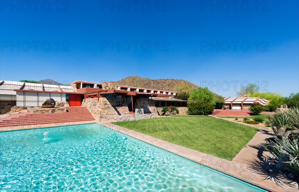 Taliesin West, architect Frank Lloyd Wright's winter home, Scottsdale, Arizona, USA