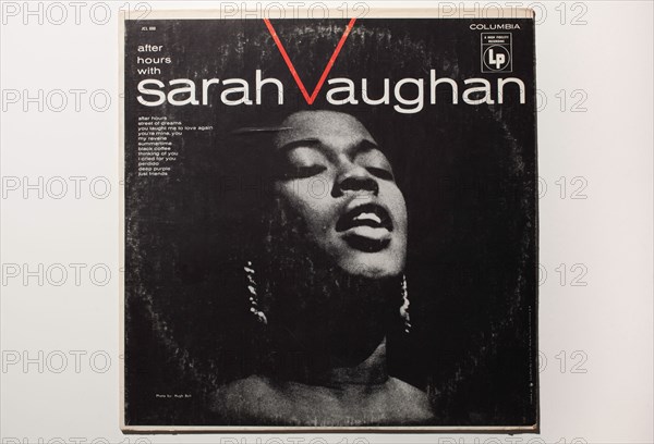 Vintage record album cover of singer Sarah Vaughan, on Columbia records, 1973.