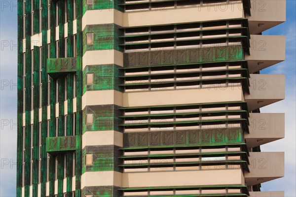 USA, Oklahoma, Bartlesville, Price Tower, only skyscraper designed by Frank Lloyd Wright, built in 1956