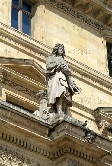 Statue of Jean Racine (1639-1699) French dramatist, one of the three great playwrights of 17th-century France, and an important literary figure in the Western tradition. Dated 17th Century