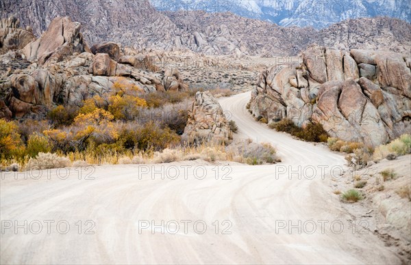 Dirt Road into Alabama Hills Sierra Nevada Range California