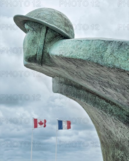 Second world war monument to  sailors at Juno beach, France