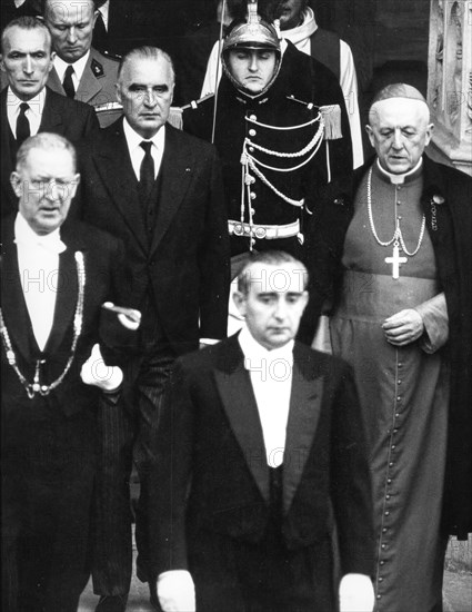 georges pompidou in Vaticano,1970