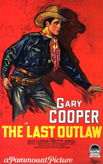 1920s USA The Last Outlaw Film Poster