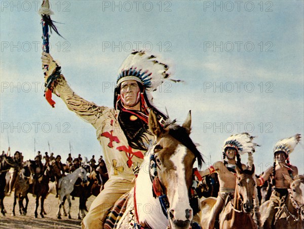 American Indians in a scene from the film "Custer of the West"