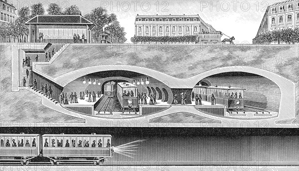 Metropolitan Railway Station, Exposition Universelle, World Fair, 1900, Paris