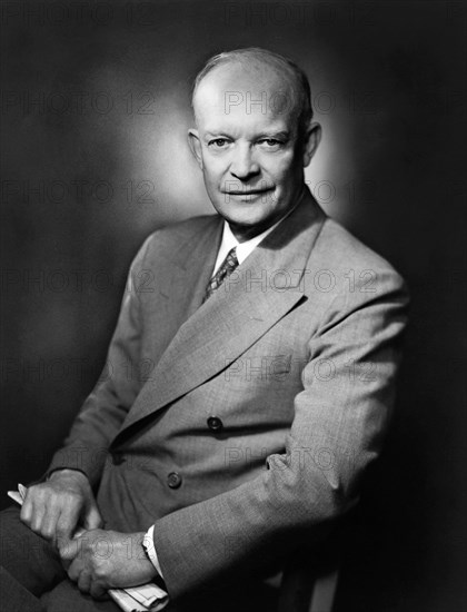 Dwight D Eisenhower, portrait of the 34th President of the USA, c.1952