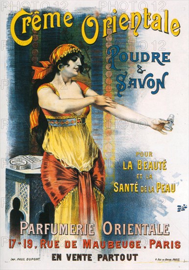 1890s France Creme Oriental Poster