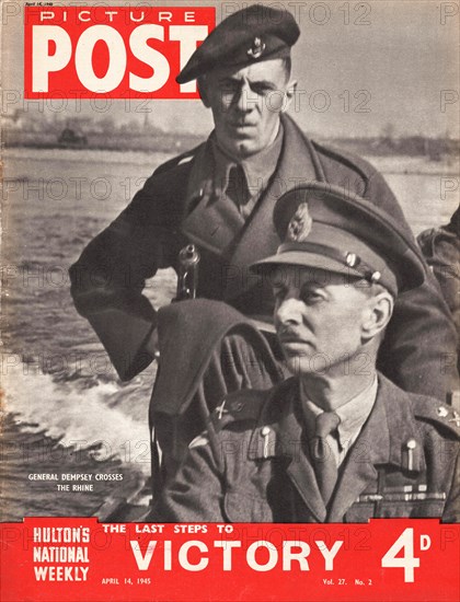 1945 Picture Post General Sir Miles Dempsey crosses the Rhine