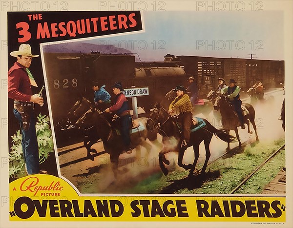 OVERLAND STAGE RAIDERS 1938 Republic Pictures film with John Wayne and the Three Mesquiteers
