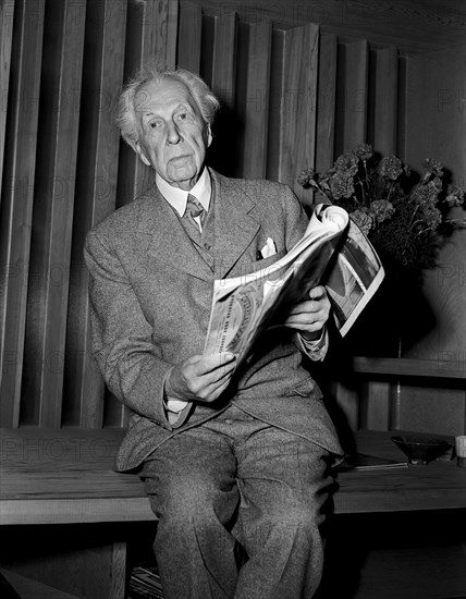 Architect Frank Lloyd Wright in San Francisco,  December 6, 1951. Image from  original camera negative.