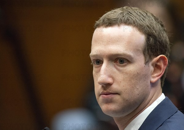 April 11, 2018 - Washington, District of Columbia, United States of America - Mark Zuckerberg, Co-Founder and CEO of Facebook, testifies before a meeting of the United States House Committee on Energy and Commerce during a hearing on ''Facebook: Transparency and Use of Consumer Data,'' on Capitol Hill in Washington, DC on Wednesday, April 11, 2018..Credit: Ron Sachs / CNP. (Credit Image: © Ron Sachs/CNP via ZUMA Wire)