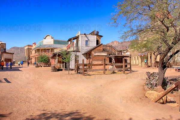 Main Street at the Old Tucson Film Studios amusement park in Arizona