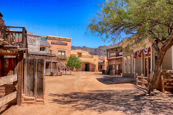 Main Street at the Old Tucson Film Studios amusement park in Arizona