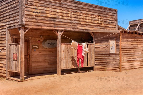 The Bath House where Dean Martin bathed in the movie El Dorado at the Old Tucson Film Studios amusement park in Arizona