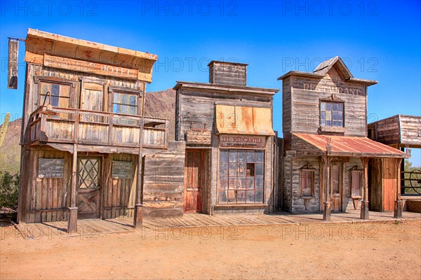 Stage 2 film set buildings at the Old Tucson Film Studios amusement park in Arizona