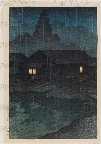 Tabi miyage dai isshu, Mutsu Tsuta onsen by Kawase Hasui