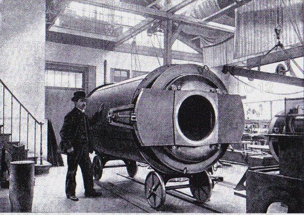 Français : Porte - oculaire de la lunette astronomique ; exposition universelle de 1900 English: Great Paris Exhibition Telescope of 1900, eye-piece holder. 1900 175 Great Ex Telescope EyePiece