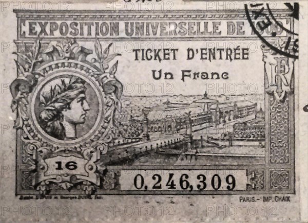 633 Exposition universelle 1900 Ticket