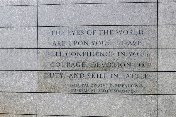 Memorial Plaque,American Cemetery, Omaha Beach, Normandy, France