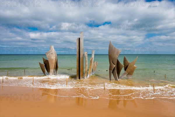 Omaha Beach Memorial Sculpture in Saint-Laurent-sur-Mer Normandy France