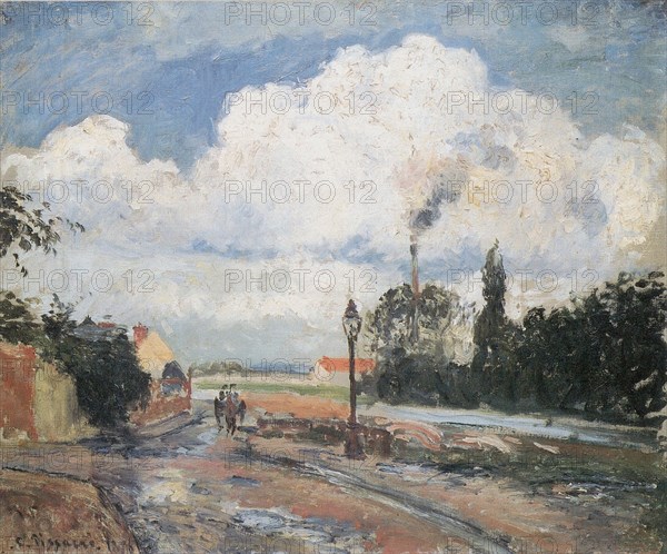 Camille Pissarro
Ecole française
Après la pluie, quai à Pontoise
1876
Huile sur toile (46 x 55 cm)
Manchester, Whitworth Art Gallery