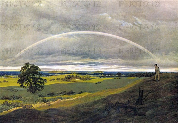 Caspar David Friedrich
Ecole allemande
Paysage avec arc-en-ciel
Vers 1810
Huile sur toile (59 x 84,5 cm)
Collection particulière