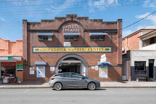 The Majestic Theatre in Gloucester NSW opened in 1926 and operated as a cinema until 1980. It has since been converted to a shopping mall.