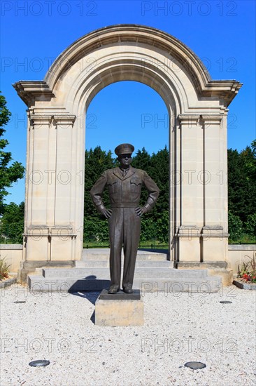 Monument to five-star general and 34th president of the United States Dwight D. Eisenhower (1890-1969) in Bayeux (Normandy), France