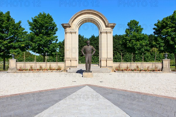 Monument to five-star general and 34th president of the United States Dwight D. Eisenhower (1890-1969) in Bayeux (Normandy), France