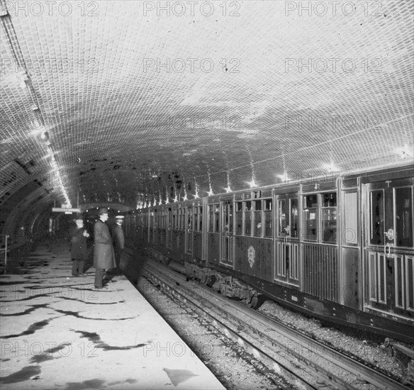 The Paris Metro under construction between 1899 and 1911