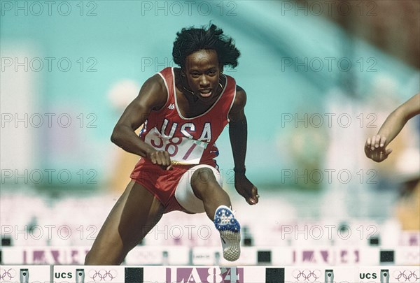 Jackie Joyner Kersee (USA) competing at the 1984 Olympoic Summer Games.