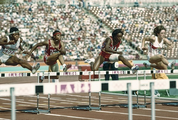 Jackie Joyner Kersee (USA) competing at the 1984 Olympoic Summer Games.