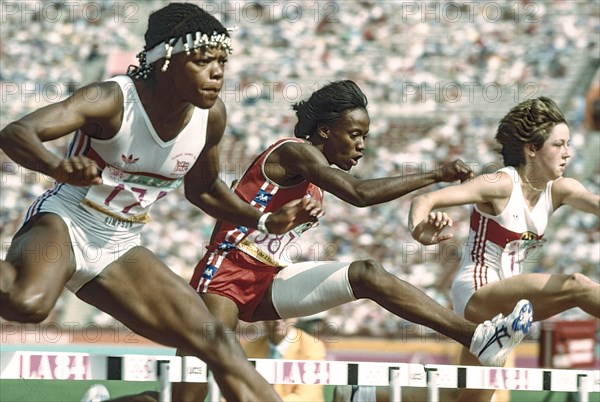 Jackie Joyner Kersee (USA) competing at the 1984 Olympoic Summer Games.