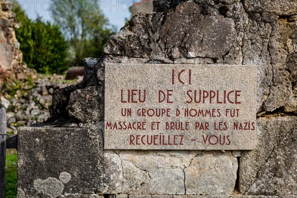 The village of Oradour-sur-Glane, France, Europe, the site of a wartime Nazi atrocity