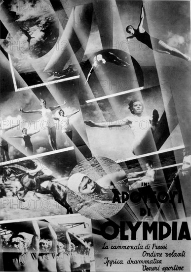1938 , GERMANY  : pubblicity still for the movie  OLYMPIA by the german movie director LENI  RIEFENSTAHL  ( born in Berlin , 22 august 1902 ) - NAZI - NAZIST - NAZISTA - NAZISMO - OLIMPIADE - OLIMPIADI - WWII - SECONDA GUERRA MONDIALE  -- MOVIE - CINEMA - FILM -----  Archivio GBB