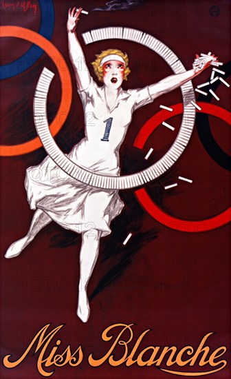 Vintage advertisement by Jean d'Ylen - Miss Blanche (1928) - Old advertisement poster.