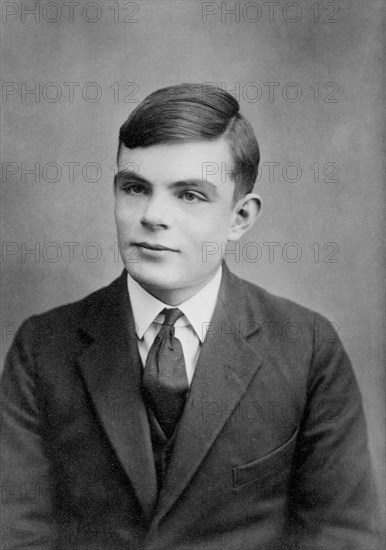 Britain / UK: Alan Turing (1912-1954), computer scientist and cryptologist instrumental in breaking Germany's 'enigma' machine code during World War II, c. 1928. Alan Mathison Turing was a British pioneering computer scientist, mathematician, logician, cryptanalyst, philosopher, mathematical biologist, and marathon and ultra distance runner. He was highly influential in the development of computer science.