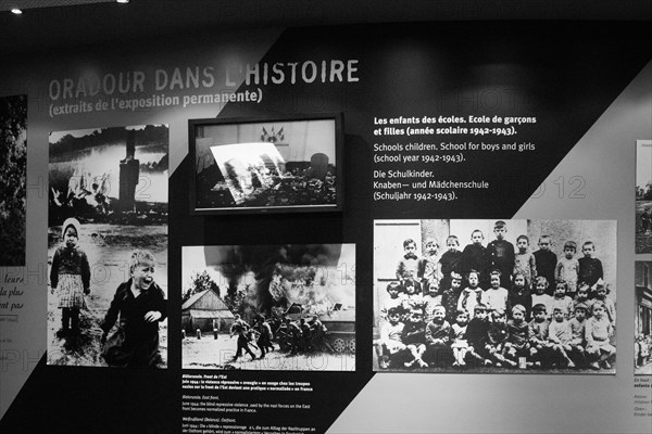 Information board, Martyr village, Oradour-sur-Glane