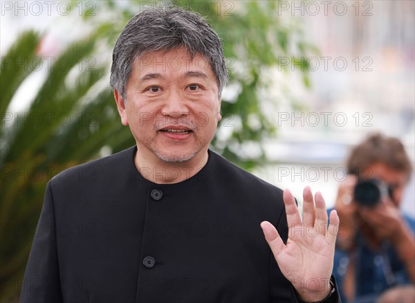 230518 -- CANNES, May 18, 2023 -- Japanese director Kore-Eda Hirokazu poses during a photocall for the film Kaibutsu Monster which will compete for the Palme d Or during the 76th edition of the Cannes Film Festival in Cannes, southern France, May 18, 2023.  FRANCE-CANNES-FILM FESTIVAL-KAIBUTSU GaoxJing PUBLICATIONxNOTxINxCHN