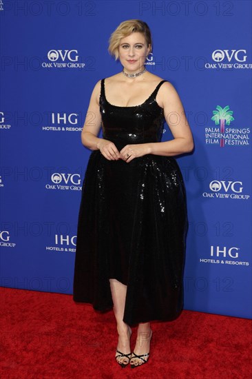 Greta Gerwig attends the 35th Annual Palm Springs International Film Awards at Palm Springs Convention Center on January 04, 2024 in Palm Springs, California. Photo: CraSH/imageSPACE Credit: Imagespace/Alamy Live News