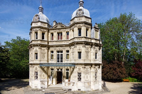 Port-Marly, France. 9th May, 2024. General view of the Monte-Cristo castle built in the 19th century by the architect Hippolyte Durand for the writer.
