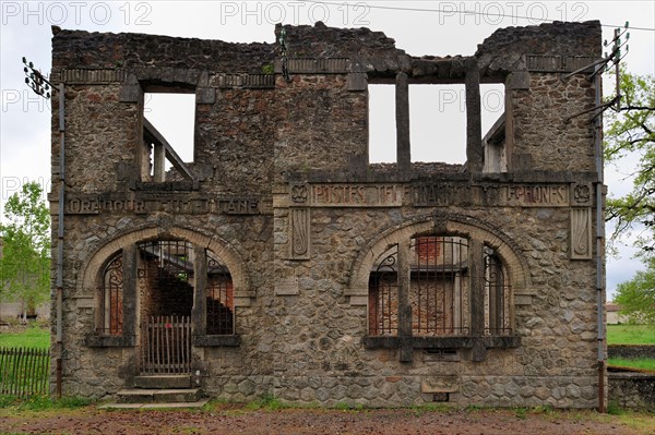 Oradour-sur-Glane where on 10 June 1944 642 inhabitants were massacred by a WW2 German Waffen-SS company, Limousin, France