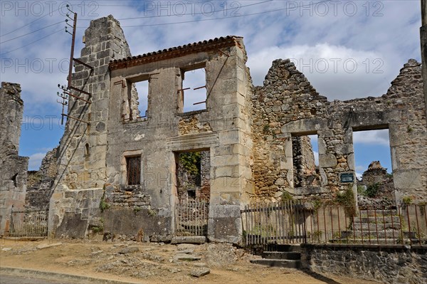 WW2 Nazi SS massacre Oradour-sur-Glane Haute-Vienne Limousin France