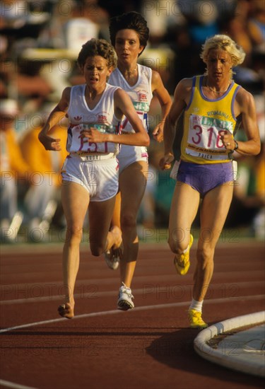 Zola Budd competing at the 1984 Summer Olympic Games, Los Angeles, CA.