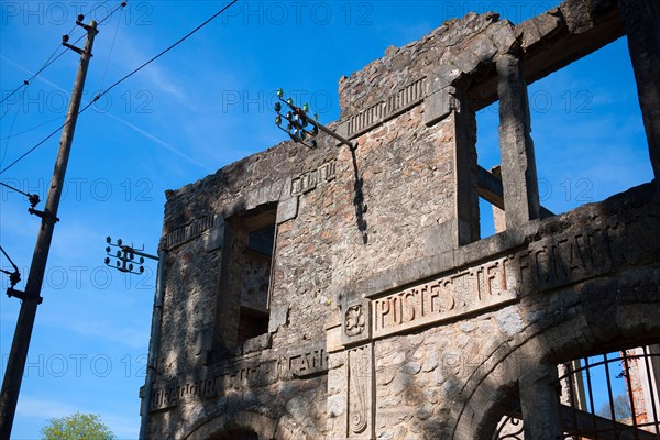 The ruins of Oradour-sur-Glane near Limoges in France.