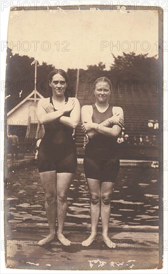 Australia’s first women Olympians, Fanny Durack and Mina Wylie, 1912