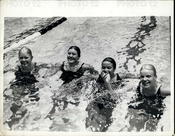 Sep. 04, 1960 - Olympic Games in Rome. American Swimmers break medley record. Photo shows: Pictured after breaking the world recorded in the women's 4 x 100 M. Relay Medley in a time of 4 mins. 41.1 secs, are the winning American team in Rome on Friday night. They are L. Bruke (backstroke), P. Kempner (breaststroke) C. Schuler (Butterfly) and C. Cov Slaza (freestyle)