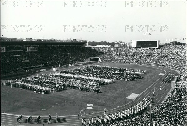 Feb. 02, 1964 - Opening Ceremony Tokyo Olympic games 1964 at National Stadium. .